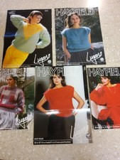5 Hayfield Mohair Lugano knitting patterns S8zes 28 to 42 inches Jumpers Vests