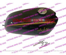 SUITABLE FOR Ajs 16Mc 350 Scrambler Competition Black Steel Petrol Tank+ cap tap