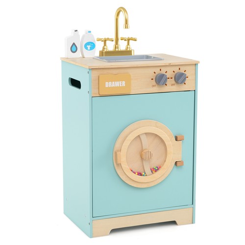 Wooden kids washer playset toy - washer,