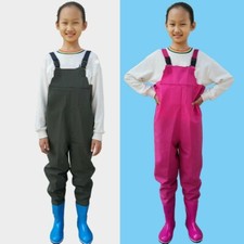 Kids Boy Girls Chest Wader Waterproof Trousers Boots Fishing Outdoor Camouflage