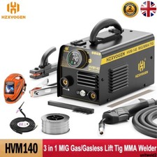HZXVOGEN 140A 3IN1 MIG Welder ARC LIFT TIG MIG Gasless Welding Machine Portable