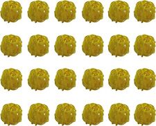 Wicker Rattan Balls Yellow 3cm 1.2" 24 pcs Pet Vase Fill Decoration Xmas Craft