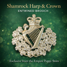 Shamrock harp crown entwined - harp, &