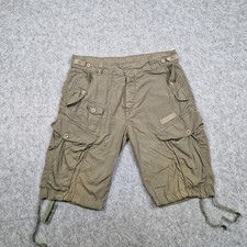 Diesel  Shorts Mens W32 Green Cargo Military Utility Combats Casual Button Fly