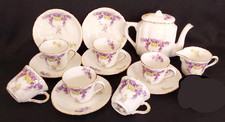 Antique Rare Miniature Atlas Chapman China Teaset: - 15 Pieces - VGC