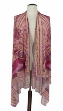 Sarong Kimono Shawl Cover-Up Elegant Pink Patterned