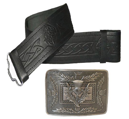 Mens leather kilt belt - belt, and
