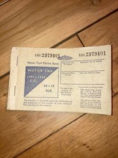 Motor Car Fuel Ration Book No