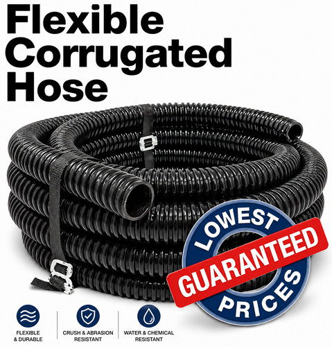Black corrugated flexible pond - corrugated,