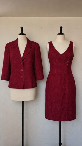 Vintage kaliko burgundy dress - vintage,