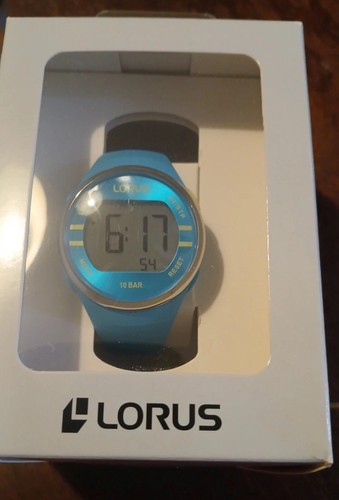Lorus blue digital watch - lorus,