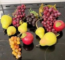 Fruit Set Vintage Realistic  Life  Artificial Home Decor  apples grapes pears 