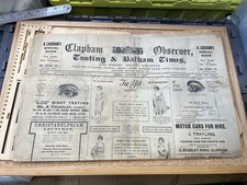 Clapham Observer Vintage Newspaper 1921
