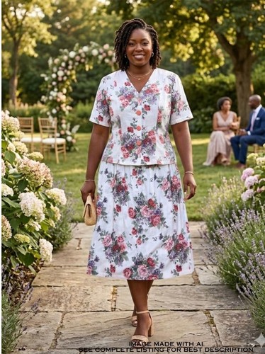 Vintage romantic floral cotton - vintage,