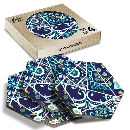 Hexagon coasters pretty - 4,