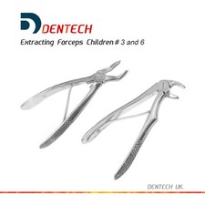 Tooth Extracting Forceps Dental Instrument Upper & Lower Children Fig 3 & Fig 6