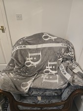 Christian Dior Fluffy Blanket in Grey