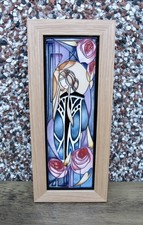 Moorcroft WILLOW WOODS 2 Rose Plaque PLQ3 Retail Price £690 Charles R Mackintosh