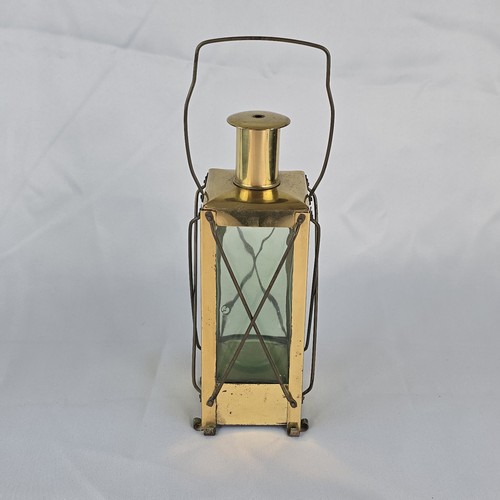 Vtg brass green glass - vtg,