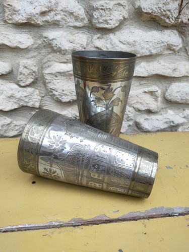 Silver plated brass engraved - plated,