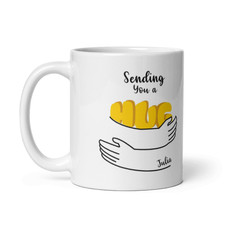 Sending You a Hug Personalised Mug with Name – Custom Gift for Friends & Family