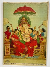 Litho of Ganesha by Ravi Varma
