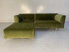 Cassina "250 Met" L-Shape Sofa- in Green Velvet