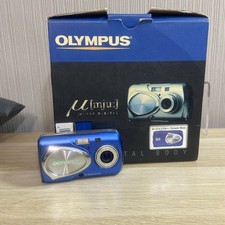 Olympus MJU 410 4.0 MP Compact Digital Camera Metal Body - Ocean Blue