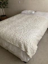 Dunelm Cream pure luxury faux fur polar throw . Very Good Condition