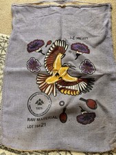 Used Coffee Sack With Colourful Bird Design