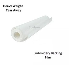 TEAR AWAY STRONG HEAVY WEIGHT Embroidery Stabiliser Backing 10m x 34cm