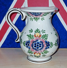 vintage delftware polychrome floral jug.