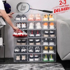 12x White Plastic Shoe Storage