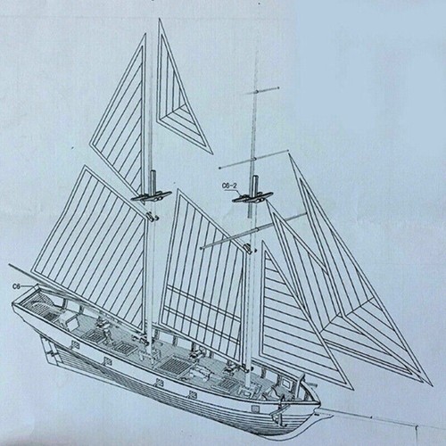 100 halcon wooden sailing - 1:100,