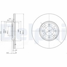 x2 Brake Disc Delphi BG2508