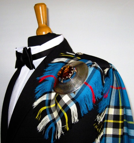 Fly plaid tartan thomson blue - tartan,