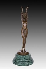 Bronze Sculpture 'Temptation of Medusa' - 31cm High - Solid Marble Base