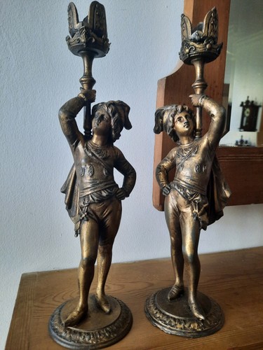 Antique brass gilt pair - pair, of