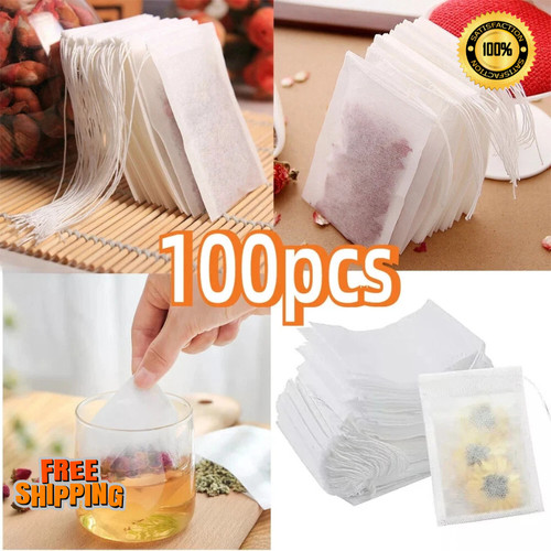 100pcs empty tea bags string - 100pcs,