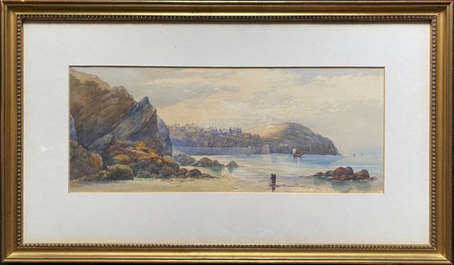 Newquay harbour 1878 original - newquay,