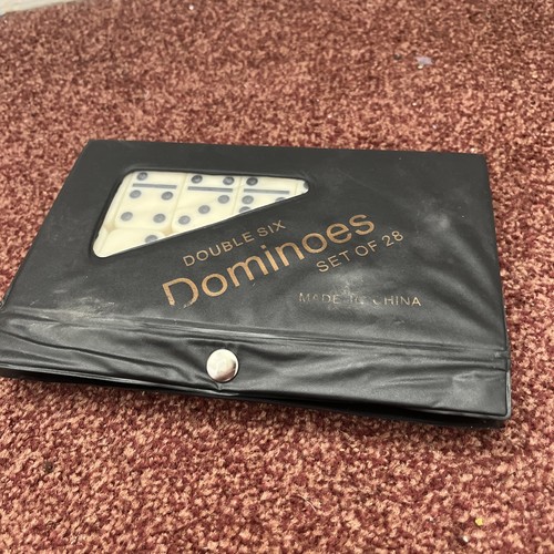 Dominoes black case double - dominoes, in