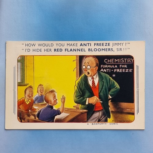 Comic postcard 1961 - postcard, red