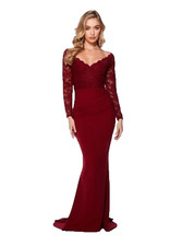 QUIZ Lace Fishtail Maxi Dress