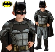 Boys Kids Batman Deluxe Muscle Padded Chest Fancy Dress Costume Outfit Age 3-8