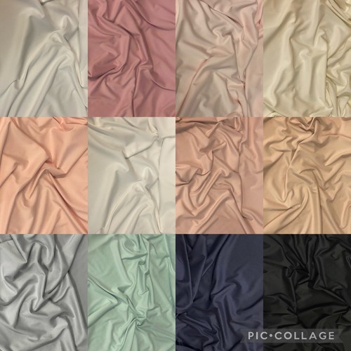 Plain moss crepe fabric - moss,