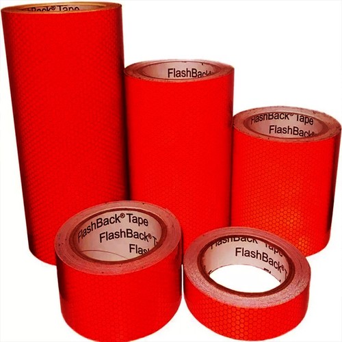 Red reflective tape glass - red, bead