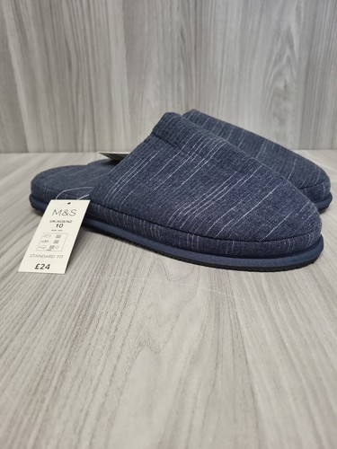 Blue slip slippers mens - on,
