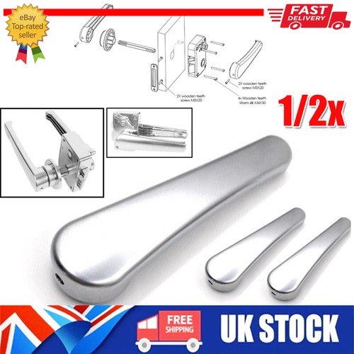 Toilet door handle silver - 1-2x,