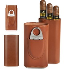 Portable Leather Cigar Case