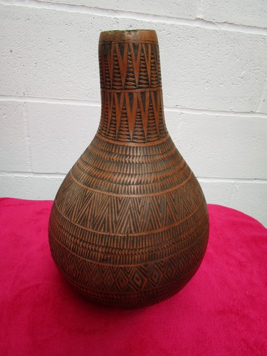 Vintage african calabash gourd - vintage,
